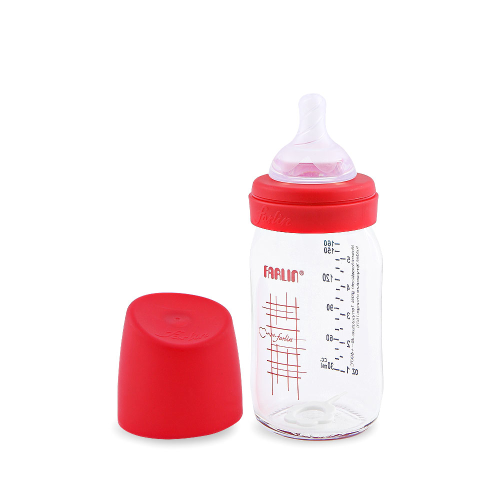 FARLIN FEEDING BOTTLE WIDE NECK GLASS 0M+ 160 ML AB-32013-01