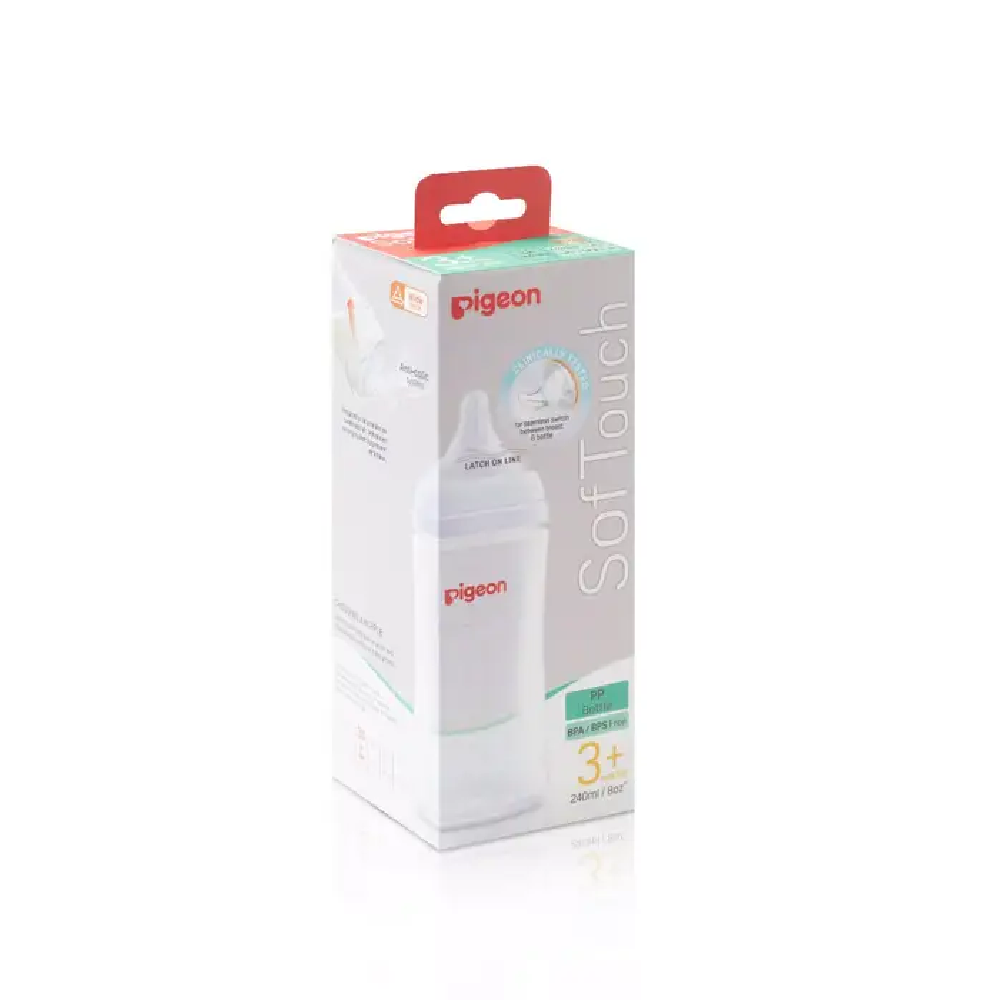 PIGEON FEEDING BOTTLE SOFT TOUCH 3M+ 240 ML 79453