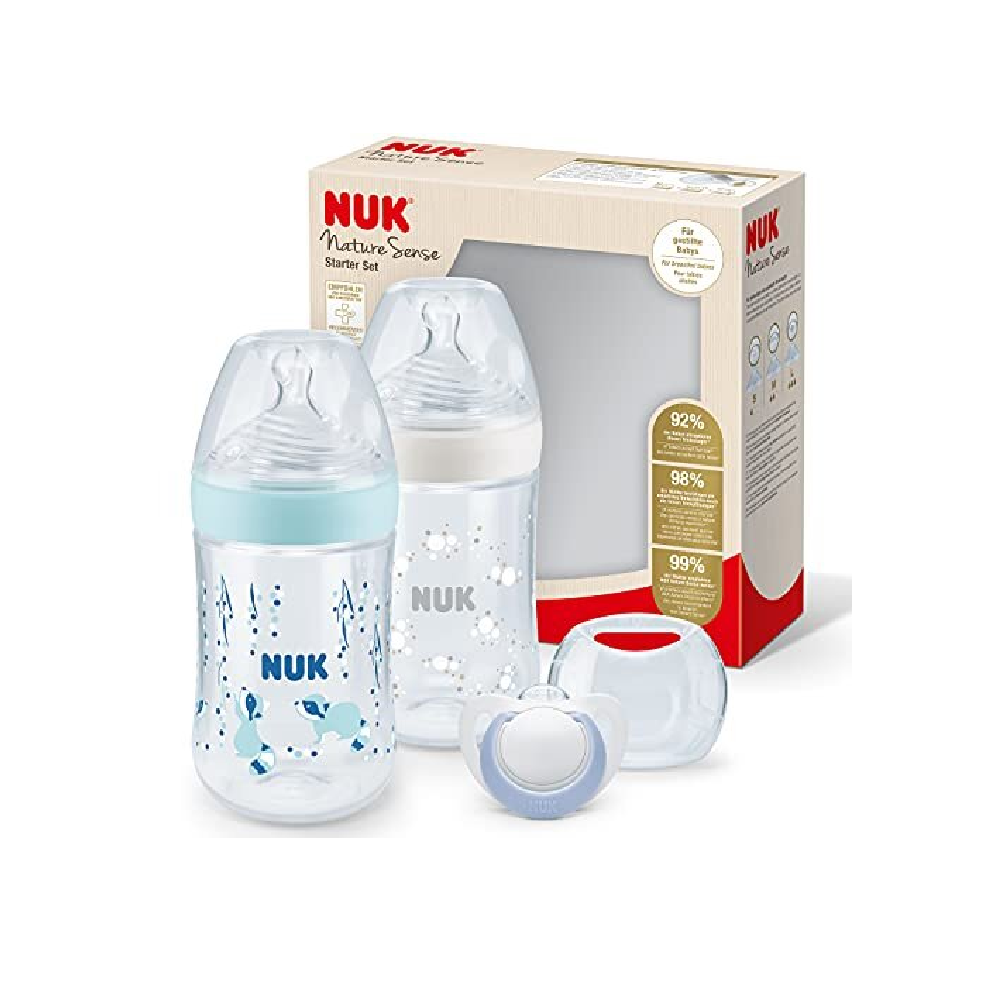 NUK FEEDING BOTTLE NS TWIN SET BLUE 10225228