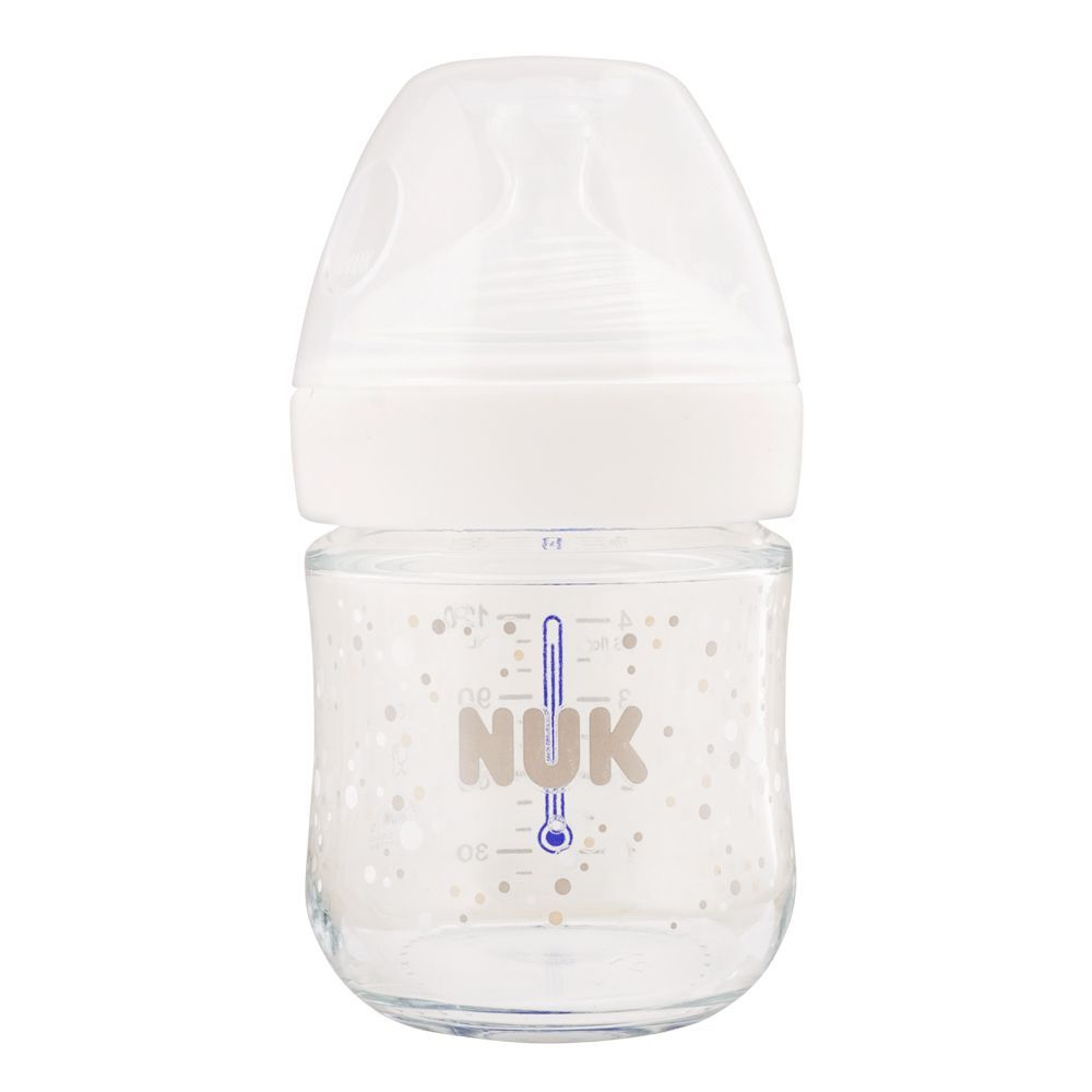 NUK FEEDING BOTTLE NS GLASS BLUE SILICONE 120 ML 10747110