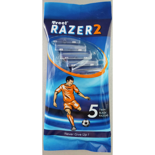 TREET RAZER 2 TWIN BLADE RAZOR 5PCS POUCH