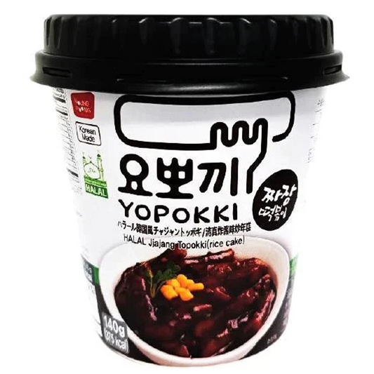 YOPOKKI JJAJANG TOPOKKI RICE CAKE CUP 140GM