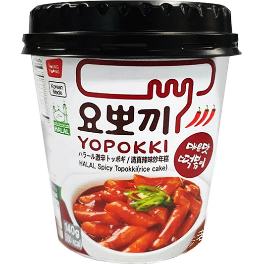 YOPOKKI SPICY TOPOKKI RICE CAKE CUP 140GM