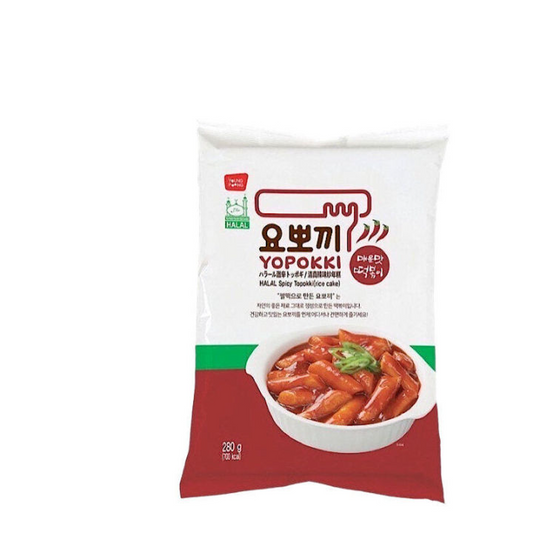 YOPOKKI SPICY TOPOKKI RICE CAKE POUCH 280GM