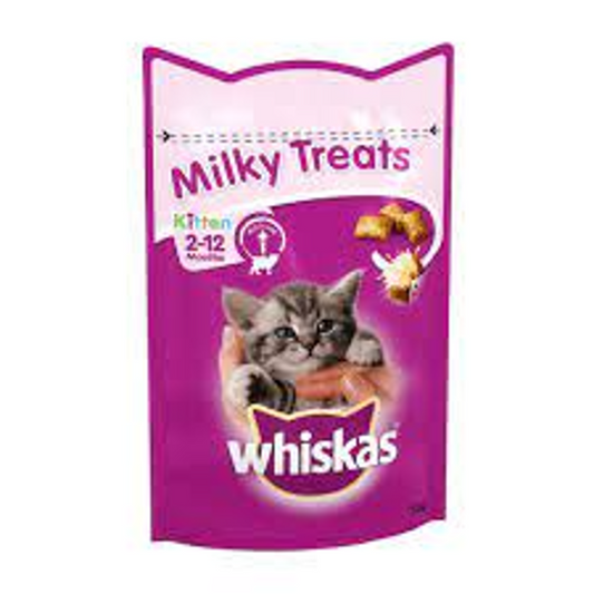 WHISKAS CAT FOOD KITTEN TREAT MILKY 55 GM