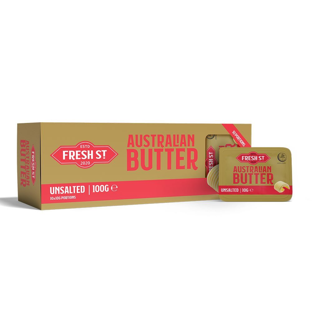 FRESH ST AUSTRALIAN UNSALTED BUTTER 10PCS 100GM