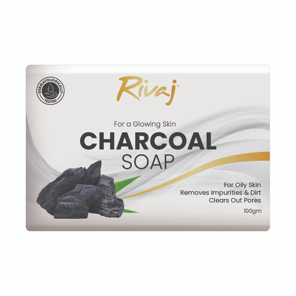 RIVAJ CHARCOAL SOAP 100GM