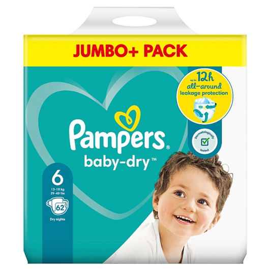 PAMPERS BABY DRY DOPPEL PACK 5 YEAR 62 PC