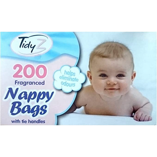 TIDYZ BABY NAPPY BAGS FRAGRANCED TIE HANDLES 150S