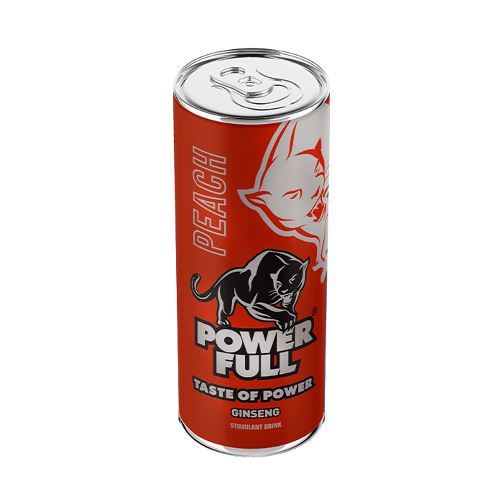 POWERFULL GINSENG PEACH DRINK CAN 250 ML