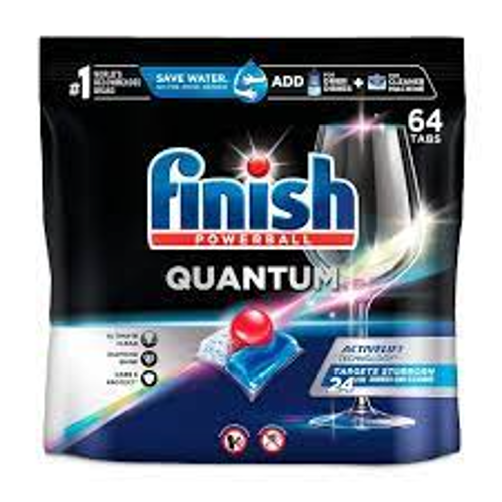 FINISH DISHWASHING POWER BALL QUANTUM  64 TABS CLEAN & SHINE