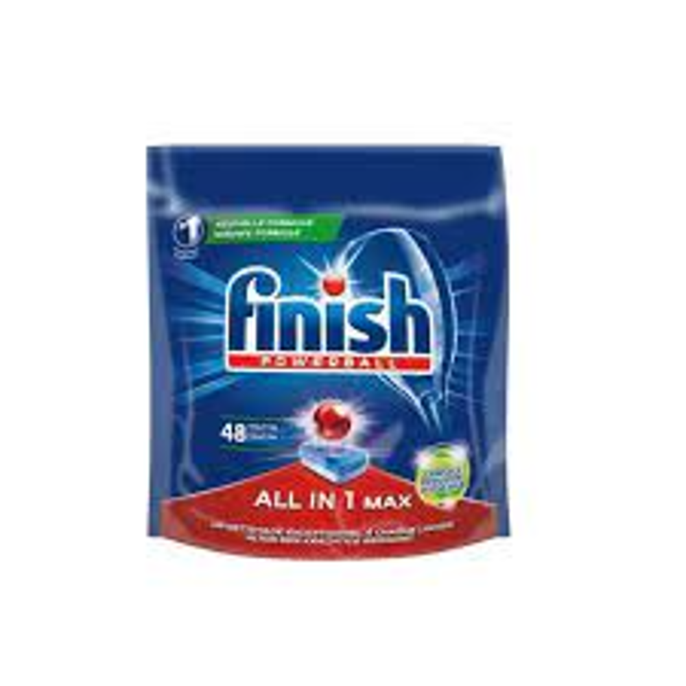 FINISH DISHWASHING POWER BALL LEMON SPARKLE 48 TABS 744 GM