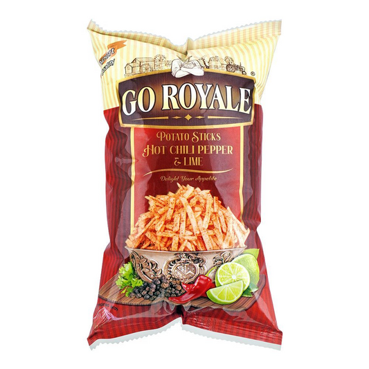 GO ROYALE POTATO STICKS HOT CHILI PEPPER & LIME 110GM