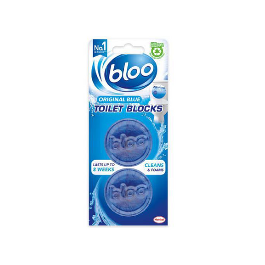 BLOO TOILET AIR FERSHNER ORIGINAL BLUE CLEAN & FOAMS 2X48 GM