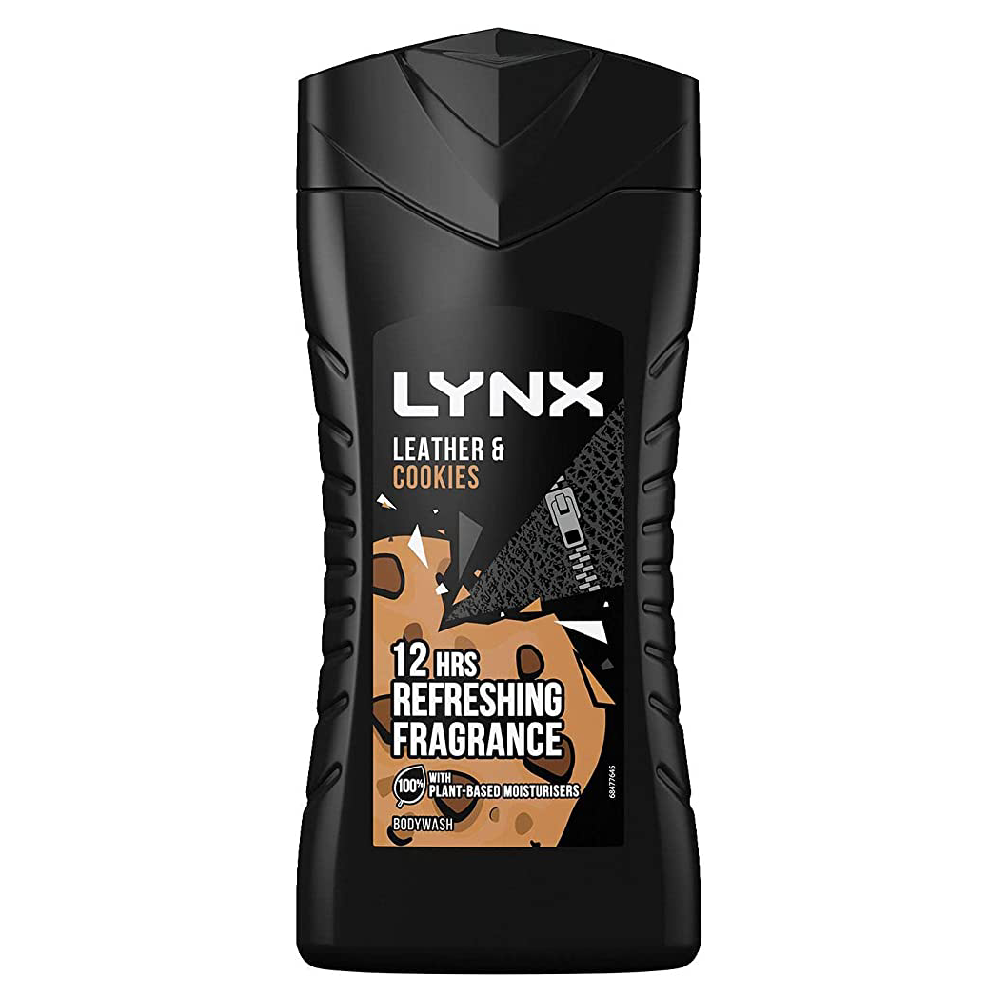 LYNX SHOWER GEL LEATHER & COOKIES 12HRS 225 ML