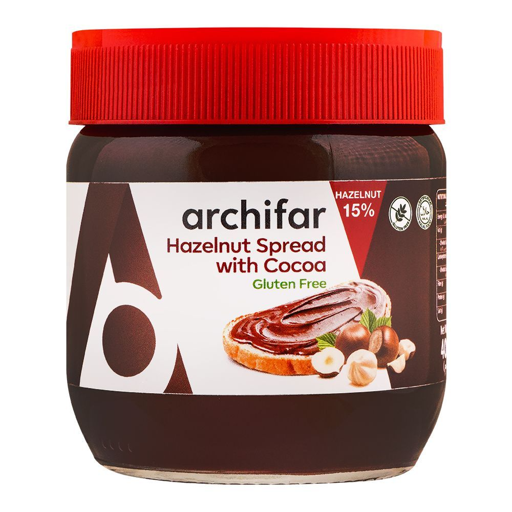 ARCHIFAR HAZELNUT SPREAD WITH COCOA 15% 400 GM