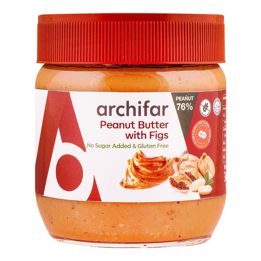 ARCHIFAR PEANUT BUTTER WITH FIGS 76% NO SUGAR 360 GM