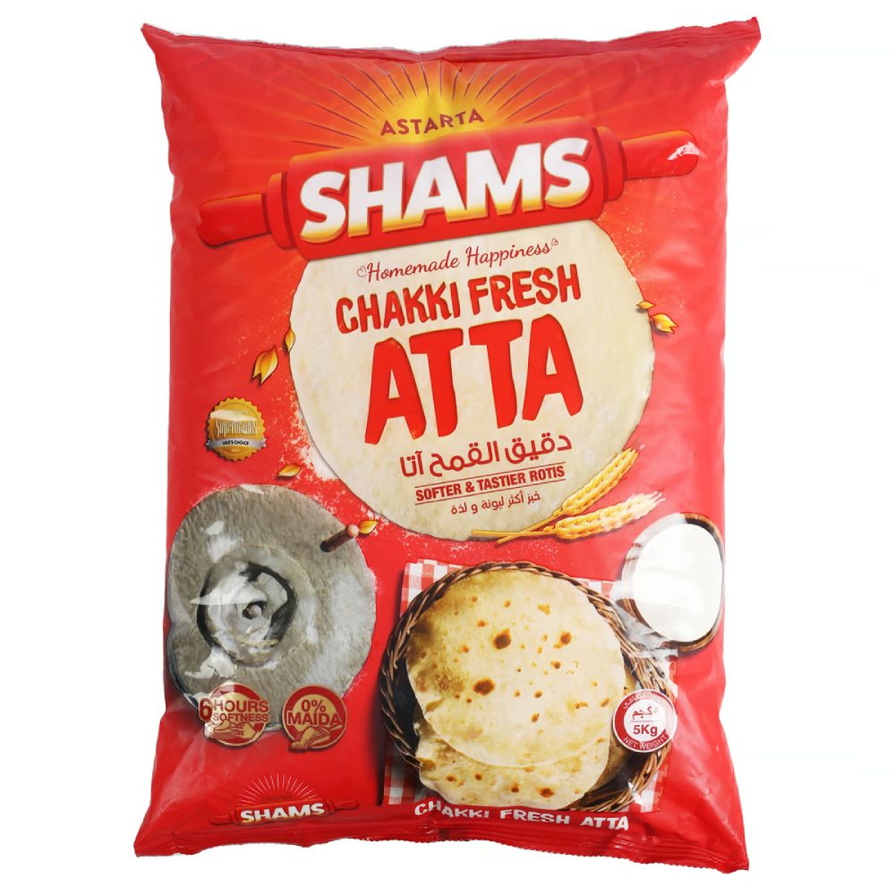 SHAMS WHOLE WHEAT CHAKKI ATTA 5 KG