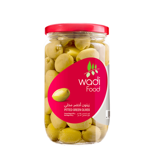 WADI FOOD OLIVES PITTED GREEN 240 GM