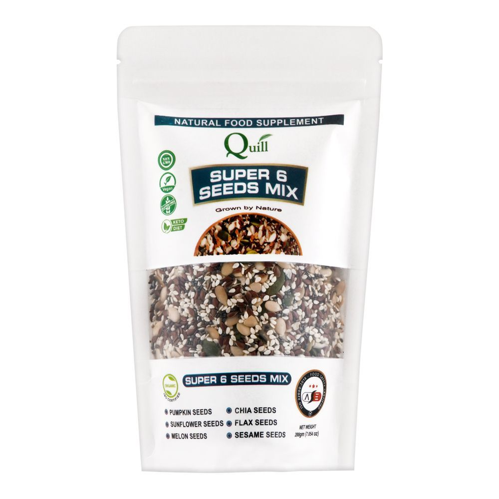 QUILL SUPER SIX SEEDS MIX 200GM