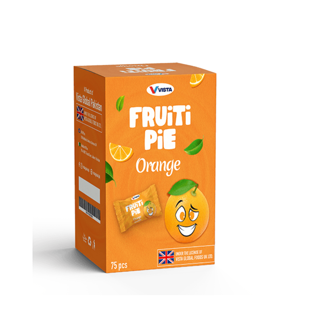 VISTA FRUITI PIE CANDY ORANGE FLAVOR BOX 75PCS