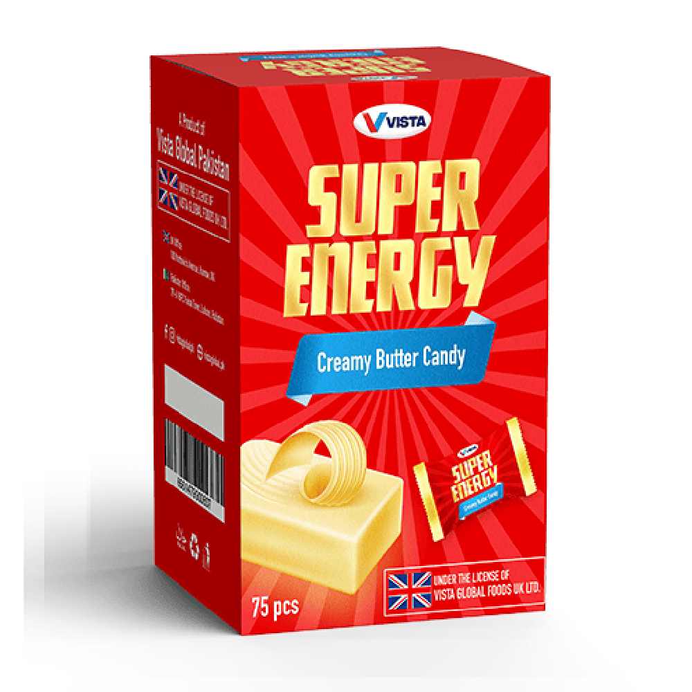 VISTA SUPER ENERGY BUTTER FLAVOR BOX 75PCS