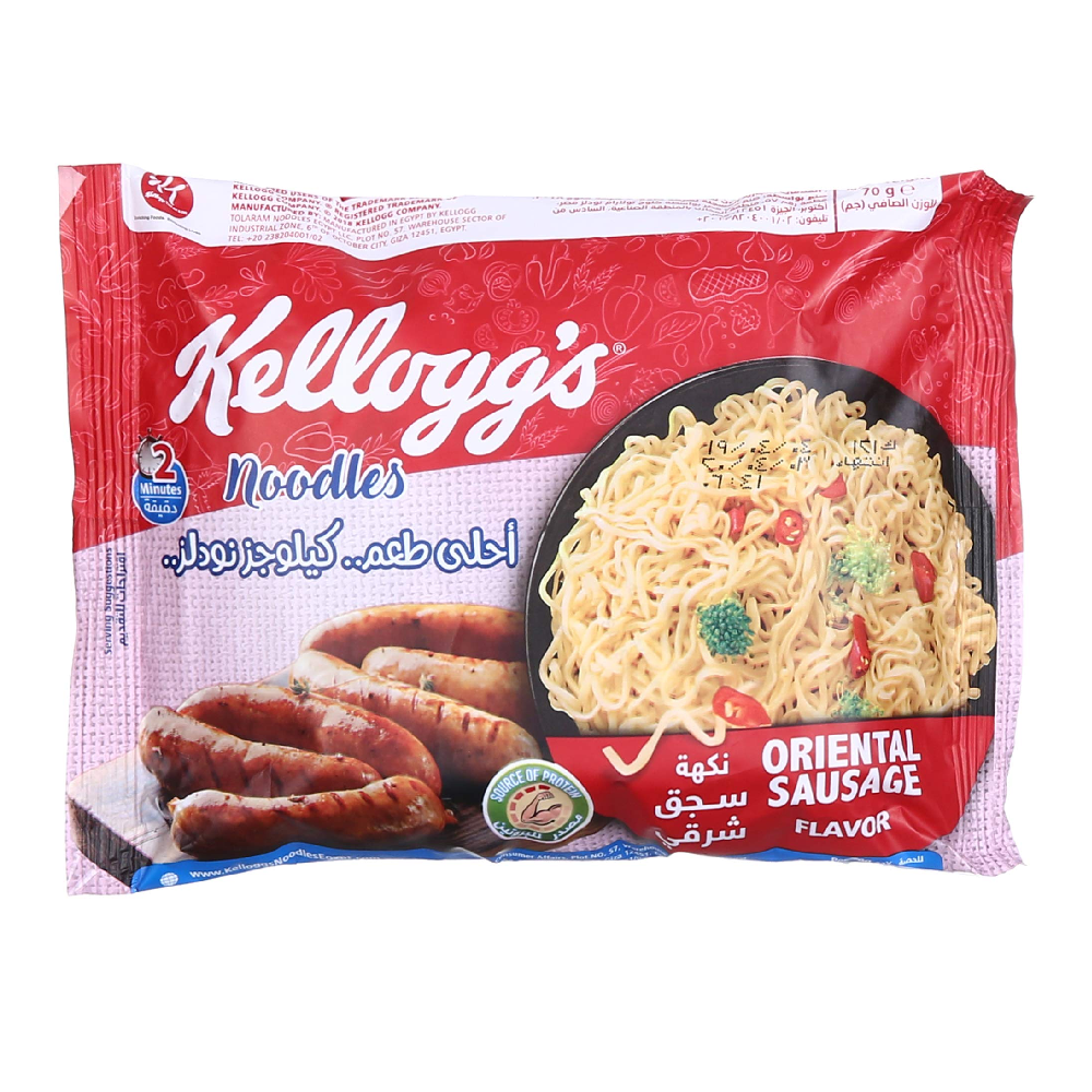 KELLOGGS INSTANT NOODLES ORIENTAL SAUSAGE 70 GM