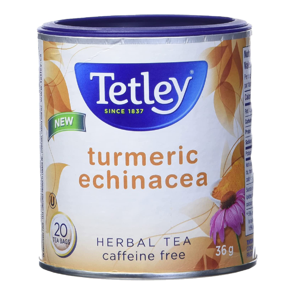 TETLEY HERBAL TEA TURMERIC ECHINACEA 36 GM