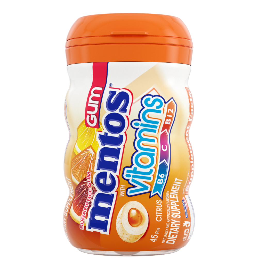 MENTOS GUM VITAMINS CITRUS 50 GM