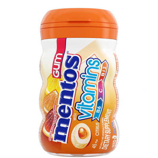 MENTOS GUM VITAMINS CITRUS 50 GM