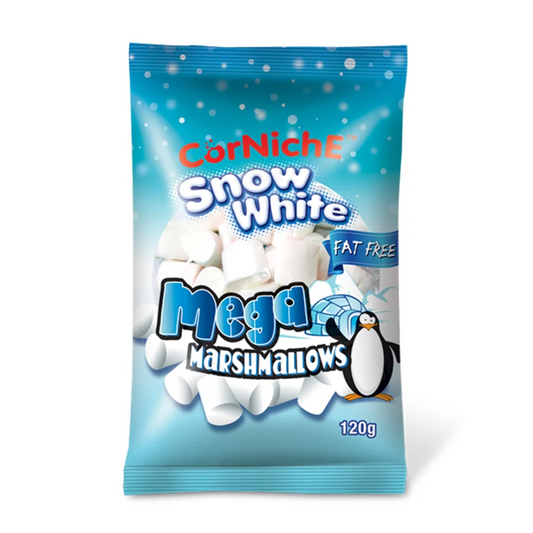 CORNICHE SNOW WHITE MEGA MARSHMALLOWS FAT FREE 120 GM