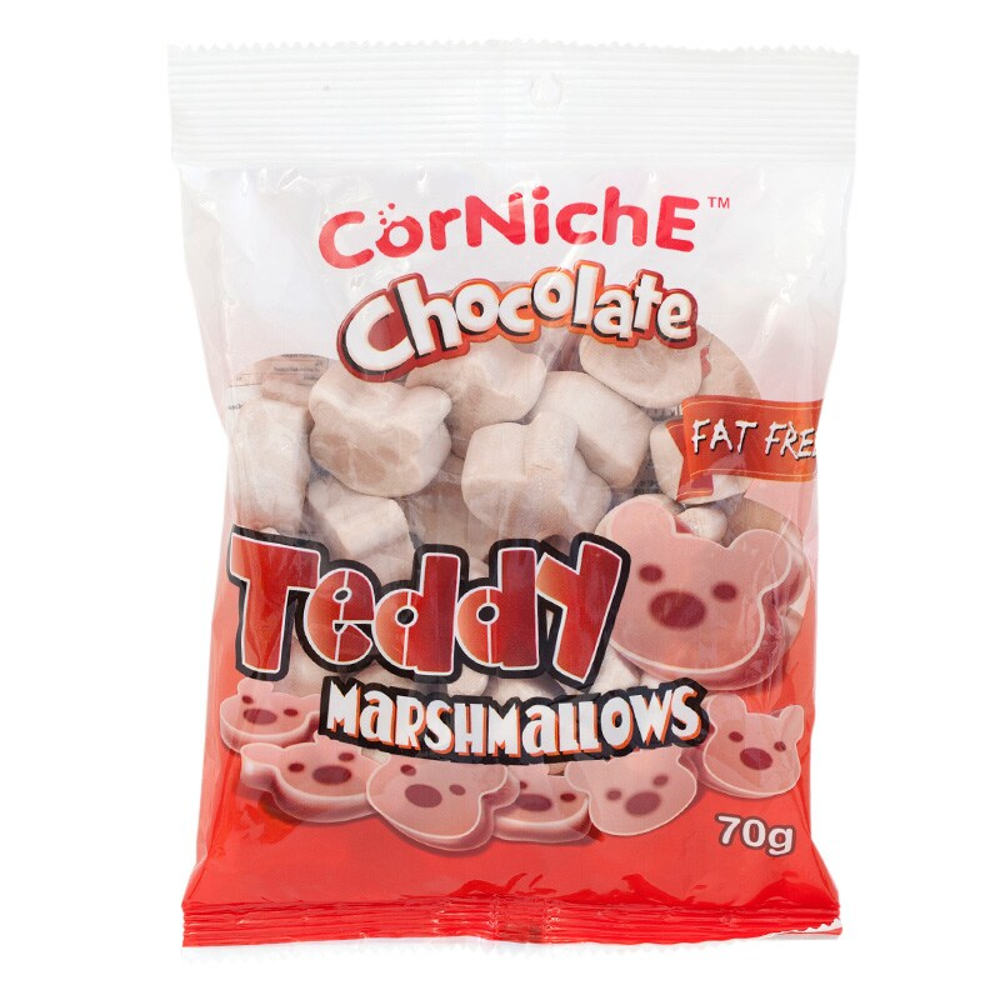 CORNICHE TEDDY MARSHMALLOWS CHOCOLATE FAT FREE 70 GM