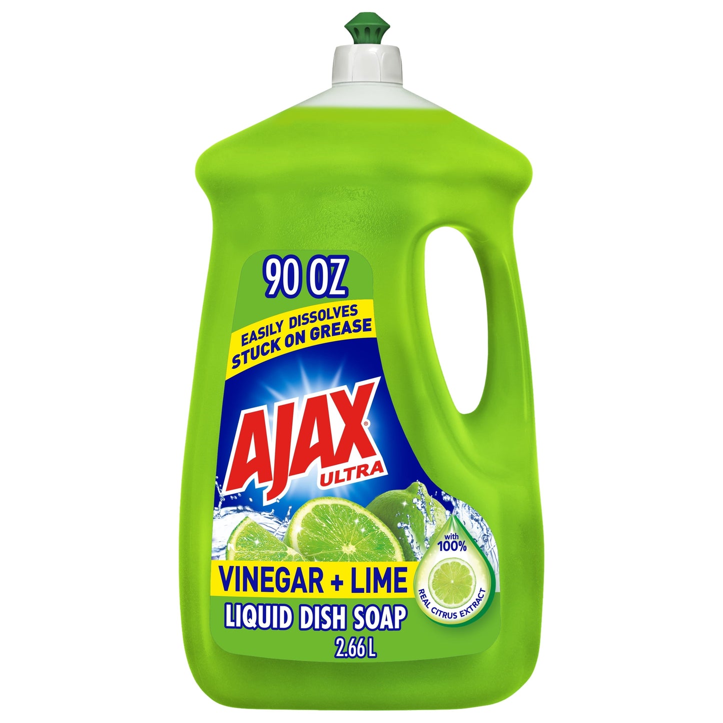 AJAX Liquid Dish Soap, Vinegar and Lime, 90 Fluid Ounce