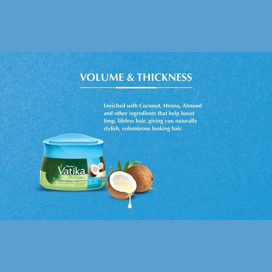 Vatika Naturals Volume & Thickness Styling Hair Cream.