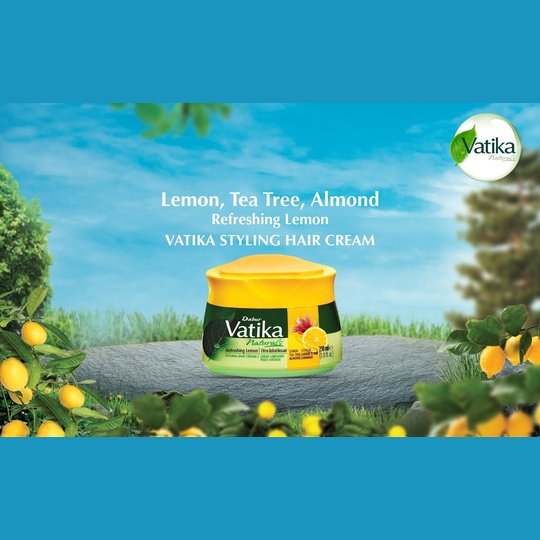 Vatika Naturals Refreshing Lemon Styling Hair cream.