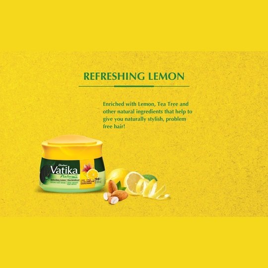 Vatika Naturals Refreshing Lemon Styling Hair cream.