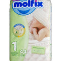 MOLFIX DIAPERS NEW BORN NO1 2-5 KG 44PCS