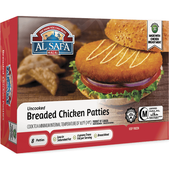 Al-Safa Breaded Chicken Patties 8ct