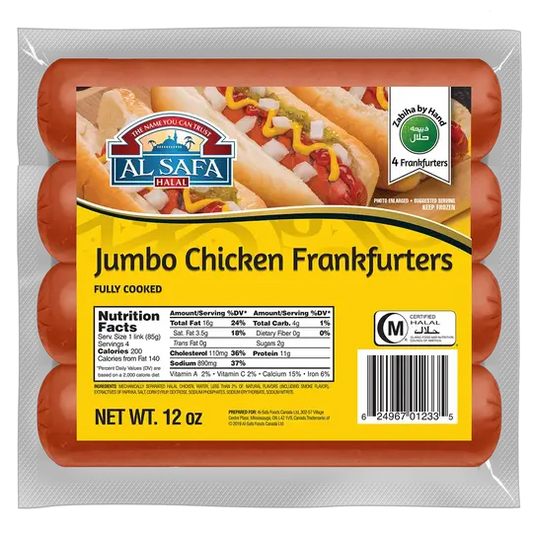 Al Safa Jumbo Chicken Franks 4pc