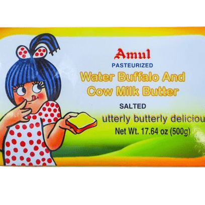 Amul Water Buffalo and Cow Milk Salted Butter