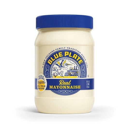 Blue Plate Real Mayonnaise, 16 fl oz Plastic Jar