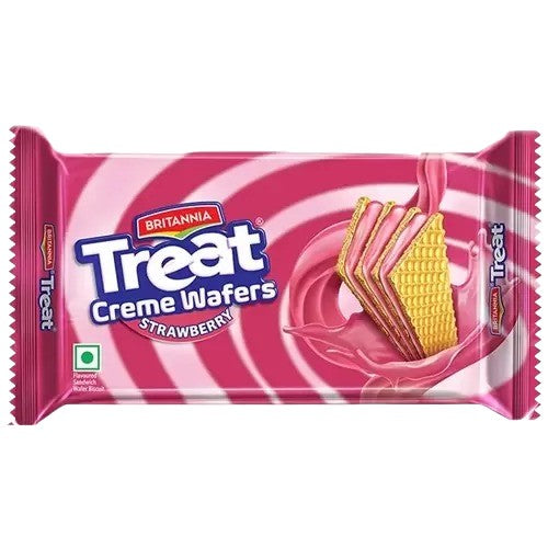 Britannia Treat Creme Wafers Strawberry