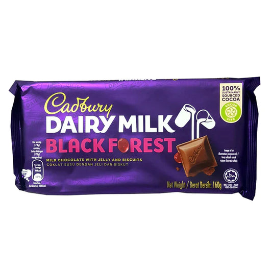 CADBURY DAIRY MILK CHOCOLATE BLACK FOREST 160 GM BASIC