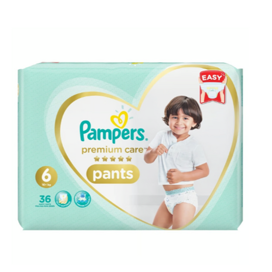 6 PAMPERS PREMIUM CARE 16 PLUS KG 36 PANTS