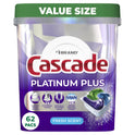 Cascade Platinum Plus Dishwasher Detergent Pacs, Fresh, 62 Count