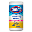 Clorox Bleach-Free Disinfecting and Cleaning Wipes, Crisp Lemon, 75 Count