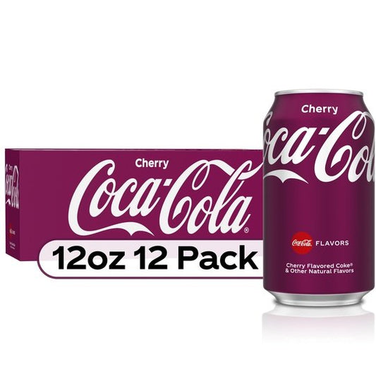 Coca-Cola Cherry Soda Pop, 12 fl oz, 12 Pack Cans