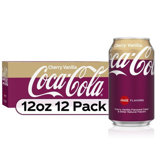 Coca-Cola Cherry Vanilla Soda Pop, 12 fl oz, 12 Pack Cans