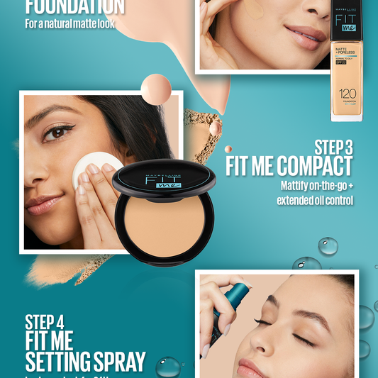 MAYBELLINE PRIMER FIT ME FOUNDATION MATTE & PORELESS SPF 115