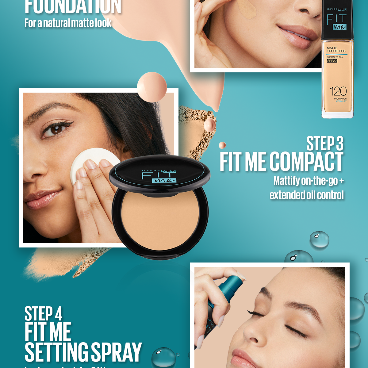 MAYBELLINE PRIMER FIT ME FOUNDATION MATTE & PORELESS SPF 332